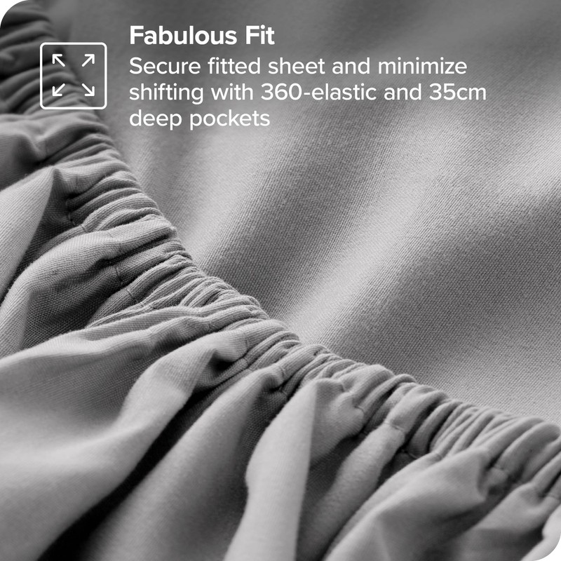 Bare Home Fitted Bottom Sheet Emperor - Premium 1800 Ultra-Soft