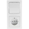 Delphi Socket with Light Switch in Double Frame 230 V
