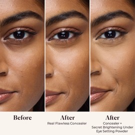 Laura Mercier Secret Brightening Under-Eye Setting Powder, Peach and Pink Pigments to Brighten the Under Eye, Color Correct Discoloration, Sets & Extends Concealer, Silky Smooth Texture, Golden