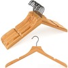 TOPIA HANGER Rubber Wood Hangers, Wooden Clothes Hangers with Rotatable