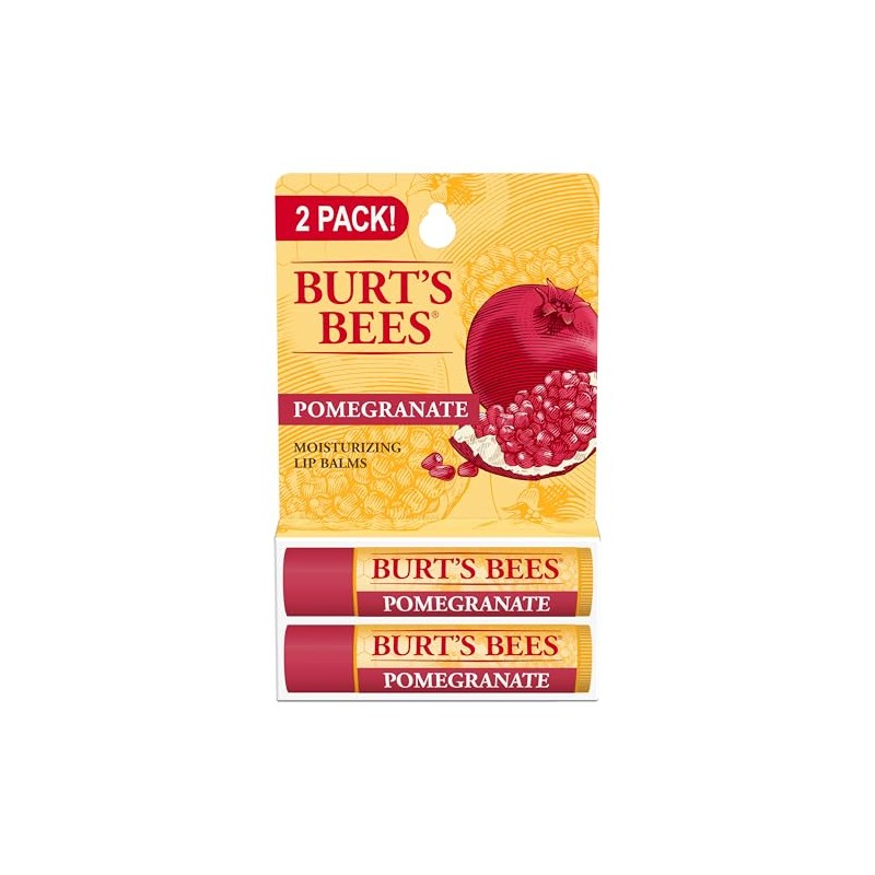 Burt's Bees Moisturizing Lip Balm, Pomegranate With Beeswax And Fruit