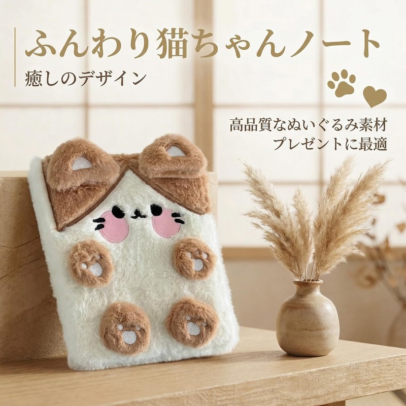 YIBOOOM シール帳 A6 バインダー 女の子向け ふわふわ可愛い動物デザイン シール バインダー付き A6 6穴