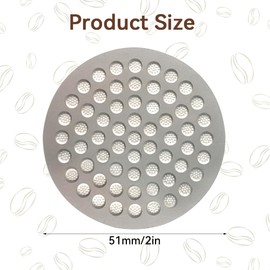 51mm Puck Screen, 0.8mm Thickness Puck Screen Thin, Reusable Puck Sucker Stainless Steel Filter Screen Lower Shower Screen For Bottomless Portafilter Filter Basket