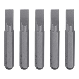 HARFINGTON 5pcs SL4.0 Slotted Screwdriver Bit 5/32" Hex Shank 28mm Length Magnetic Flat Head Hex Bits S2 Steel Screw Driver Bit for Electric Manual Screwdrivers Precision Repair