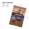 Lantern Press Mackinac, Michigan, Mackinac Bridge and Sunset, 1000 Piece