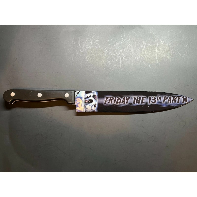Jason X Friday the 13th Knife With Sublimated Stand