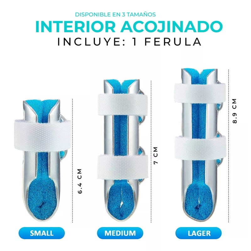 Seven Mine Férula Dedos Tipo Sombrilla [1pza, 3 Tamaños]: Alivio