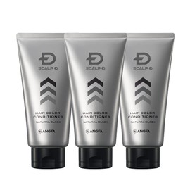 Amphor ANGFA Men's Hair Dye Scalp D Hair Color Conditioner Natural Black 3 Piece Set