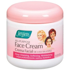 JERGENS  Crema Facial Multiuso 3 en 1  Limpia, Quita el Maquillaje, Suaviza e Hidrata  150z
