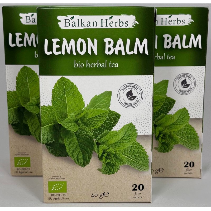BALKAN HERBS Organic Melissa Tea, 60 Tea Bags x 2.0