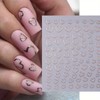 Heart Nail Art Stickers Valentine's Day Nail Decals 8PCS Empty