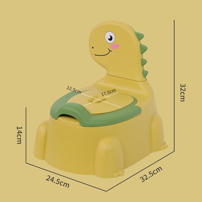 Potty Chair Cartoon Dinosaur Adjustable Height Safe PP Detachable Potty