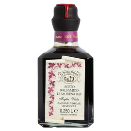 La Vecchia Dispensa - Balsamic Vinegar of Modena IGP | Violet Label - Unique Blend of Balsamics Aged 5 - 15 Years | One 8.45 Fl Oz (250ml) Glass Bottle with Wax Sealed Cork | GMO-Free | Imported from Italy