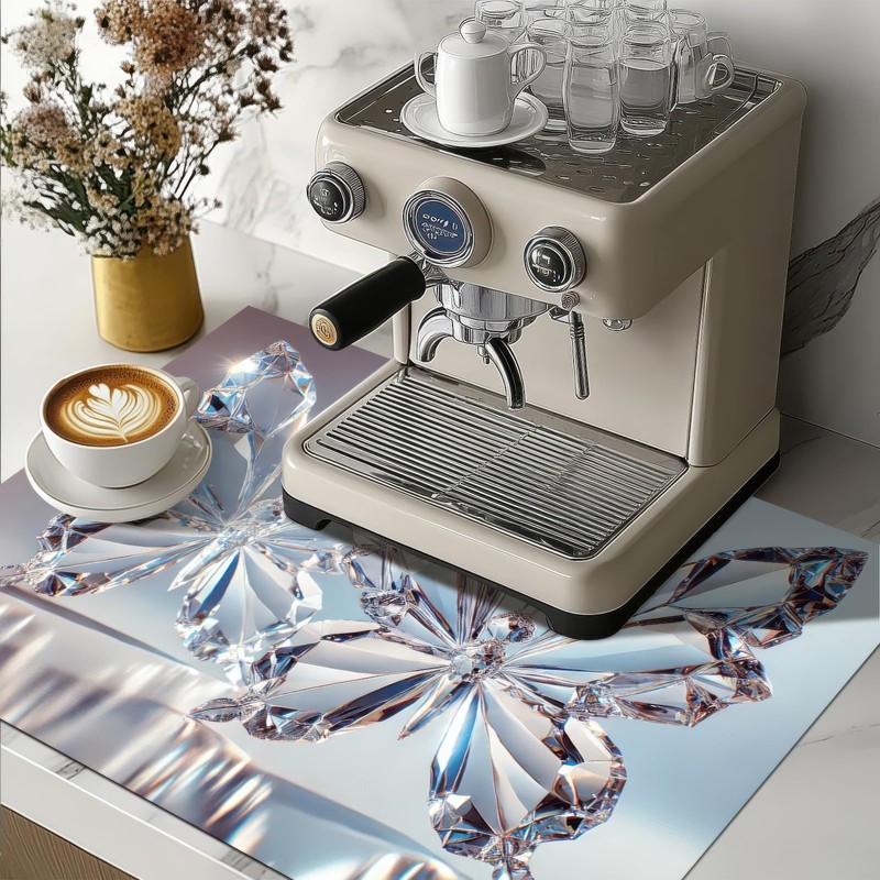 HOMETITUTE Stove Top Cover 28x20 Crystal Butterfly Heat Resistant Mat
