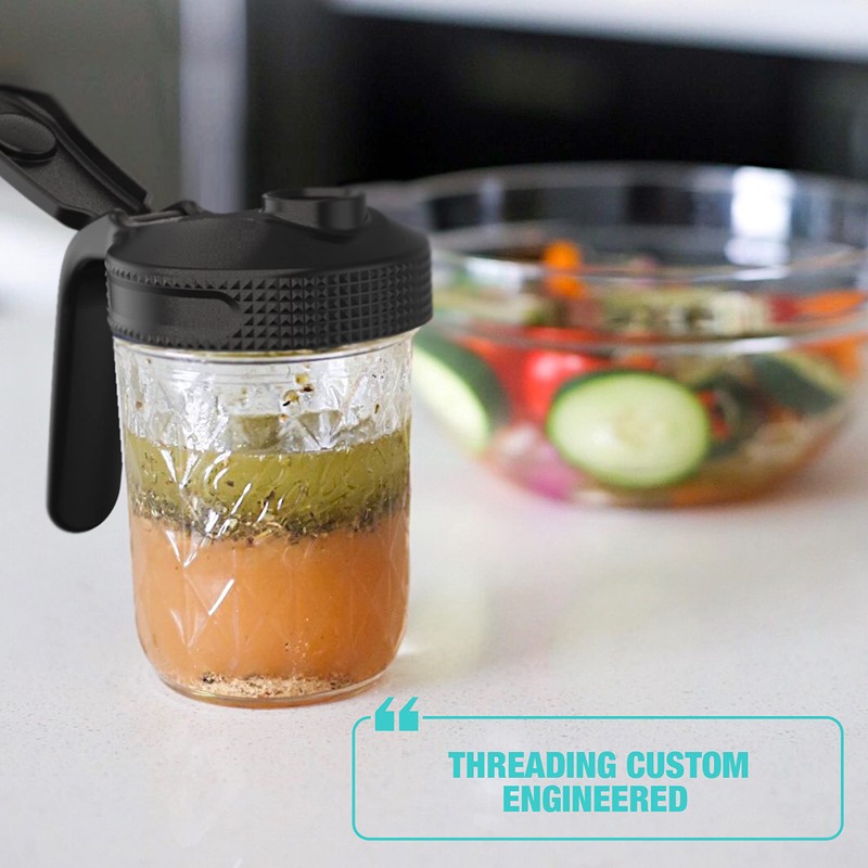 Masontops Multi Pour Top Mason Jar Lid with Handle -
