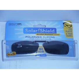 51 Rec B solar shield polarized clip-on sunglasses with driving lenses