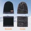 iTGOOS 1 Set Winter Knitted Beanie Hat with Winter Scarf