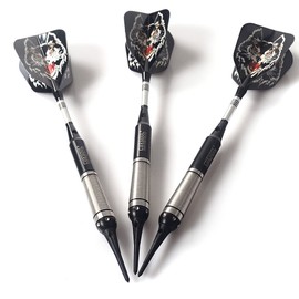 CUESOUL Latest Wolf Design Series Soft Tip Darts 16g Barrel (Set of 3) (SkyWolfF-88)