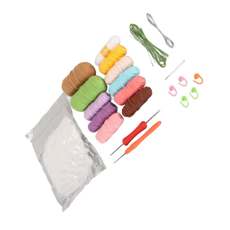 Crochet Starter Kit Educational Colorful DIY Craft Supplies Crochet Potted
