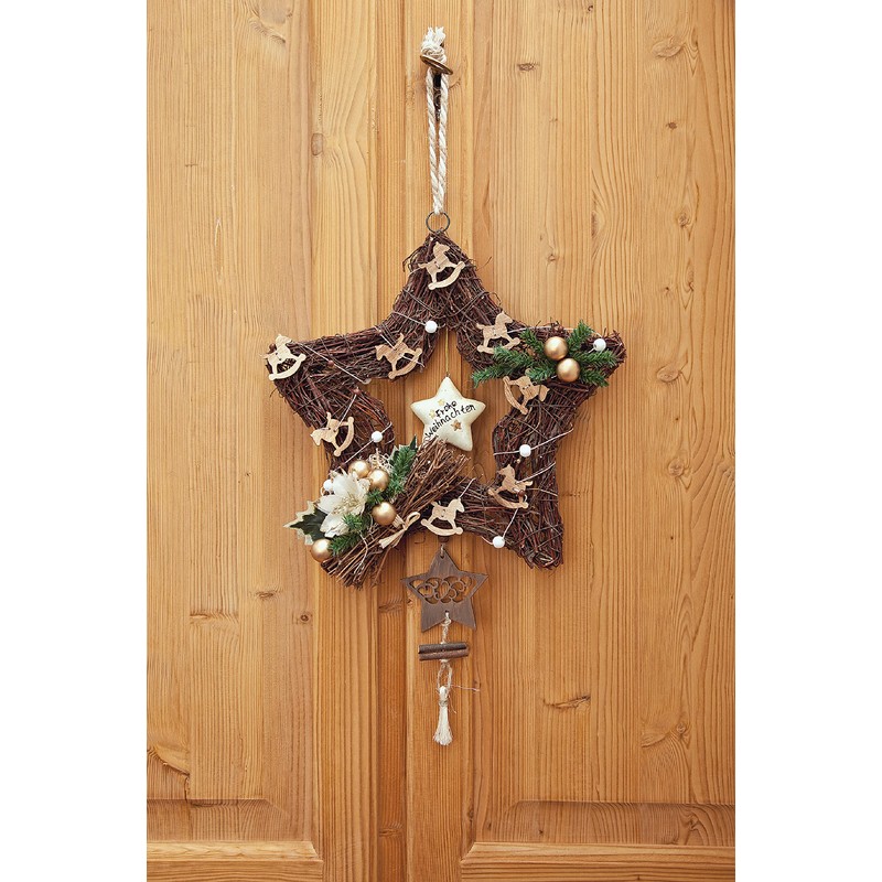 VBS Willow Star Diameter Approx. 30 cm with Hanging Eyelet