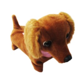 HnF shop Mytoys & Gift Batteries Operated Walking Sounding Tail Wiggling Toy Sausages Dog Puppy Random