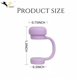 Castaic 4 Pcs Straw Covers 0.9cm Diameter Straw Cover Caps Dust-Proof and Leak-Proof (4 Straw Covers)