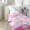 Douceur d’Intérieur Unicorn Bedding Set with Pillowcase, Cotton, Multicoloured, 140