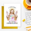 UUEFKTN Funny Jesus Easter Card, Humorous Jesus Eggs Chocolate Card,