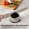 AnySharp Evo Affilacoltelli, Sicurezza Mani Libere, Potente Suzione PowerGrip, Affila