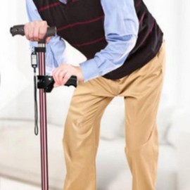 Foldable for the elderly, four-legged cane, grandmother, patient Cane Foldable Four Legs Cane C LED 5ea