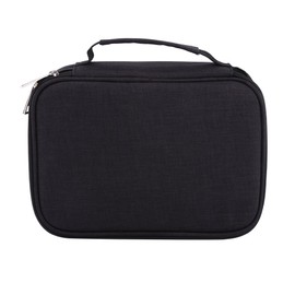 Pencil Case Organiser, 72 Slots Multifunctional Foldable Fabric Pencil Case, Pencil Bag for Teenagers, Students and Artists, 24 x 18 x 6.5 cm, Black, black, casual