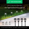 Mesh Linkable Series 4-Pack Solar LED Security Pathway Light w/