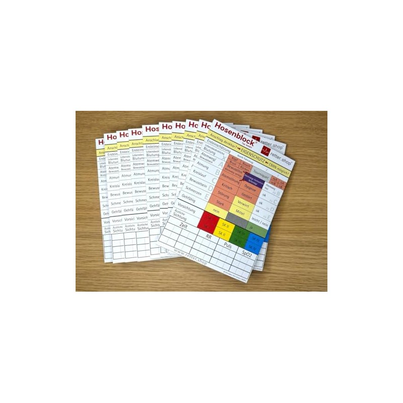 10 x Emergency Service Trouser Blocks Triage/MANV - Pack of