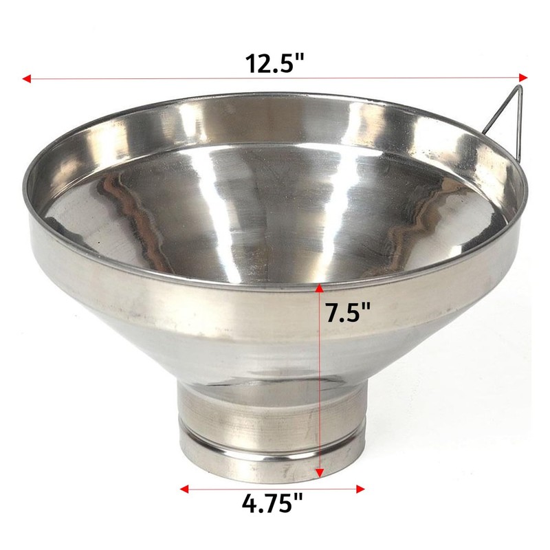 Milk Strainer with Screen and Lock, Stainless Steel, Fits Large