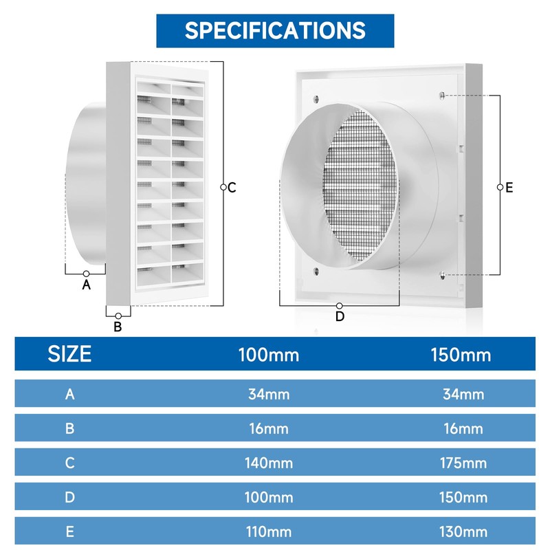 Hon&Guan Diameter 150 mm, lockable grille with integrated pest protection,