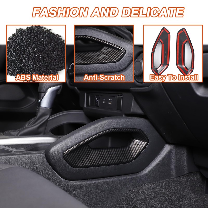 TerIourfou Center Console Gear Shift Side Grab Handle Cover Trim
