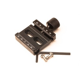 Hejnar Photo 2.375 Inch Jaw Length Clamp with Two 1/4-20 Captive Slots for Arca Swiss Type Plates and Mounts. Made in U.S.A