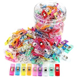 Timotech Paquete de 100 Piezas Clips para Costura sin Alfileres, para Tela sin Agujas, de Colores para Coser, Sujetadores para Manualidades, Clips ara Costura y Patchwork