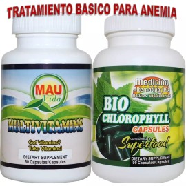 Medicina Alternativa USA (Mauvida) ANEMIA TRATAMIENTO BÁSICO - capsules Chlorophyll