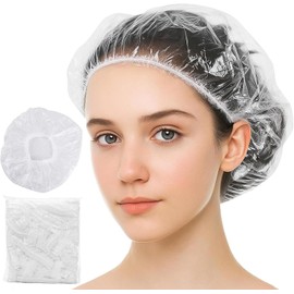100 Pcs Gorros para Regadera,Gorro de Ducha Impermeable y Transparente,Elástico,Reutilizable y Grueso para Mujeres,Niñas y Niños,Ideal para Spas,Peluquerías,Viajes,Hoteles y Uso Doméstico