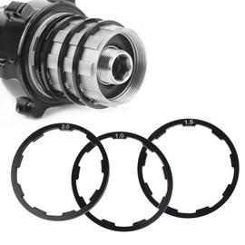Ejoyous Spacer Ring for Cassette Pack of 3, Bicycle Cassette Spacer Aluminium Alloy Washer Sprocket Inner Bearing Axle Washers Seal for Bicycle Hubs Mountain Bike Road Bike 1 mm + 1