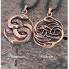 Kiss of Leather Snake Pendant Bronze No.135, Bronze, No Gemstone