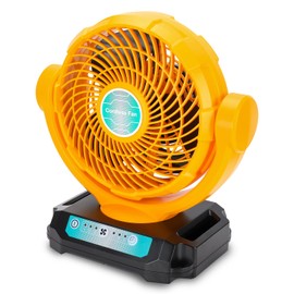 Gerttilyon For Dewalt 20V Battery Fan, 3 Speed Cordless Motor Low Noise for Camping, Gym, Garage, Travel, Office, Bedroom (DW-DCF102)