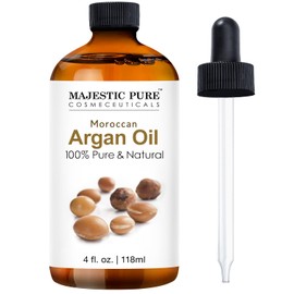 MAJESTIC PURE Garselay Moroccan Argan Oil for Hair and Face From Majestic Pure, 100% Natural, Organic, Cold Pressed & Triple Extra Virgin Grade 1 Argan Oil - 4 Oz by Majestic Pure