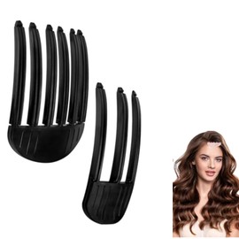 Pack of 2 volume clips hair, volume clip for the hairline, wind styling comb, volume clips for fluffy bangs, hair clip hairpin styling tools, for long and short (black)