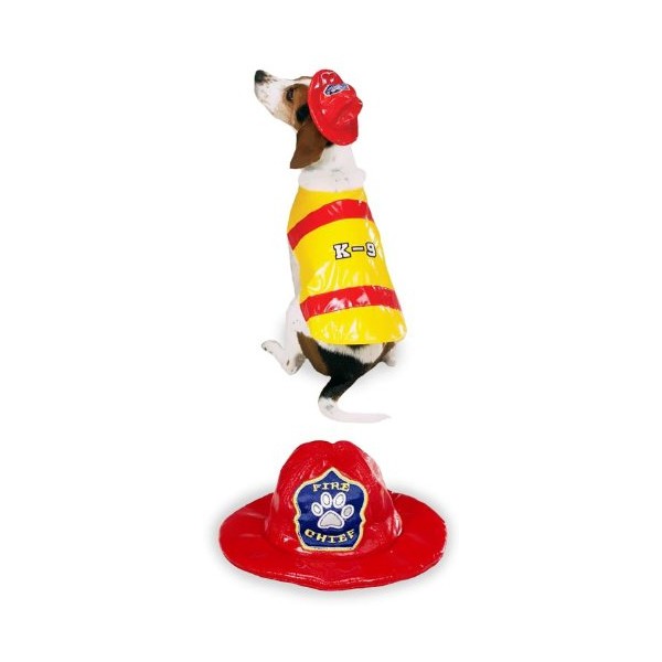 Zack & Zoey Pawfield Fire Chief Costume Med