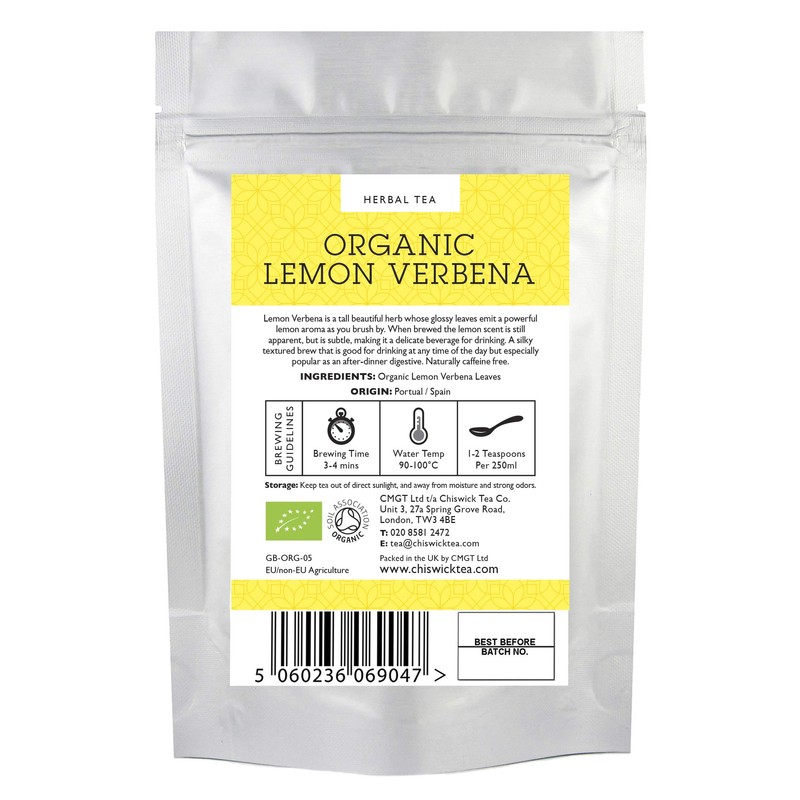 Organic Lemon Verbena Premium Loose Herbal Tea - Chiswick Tea