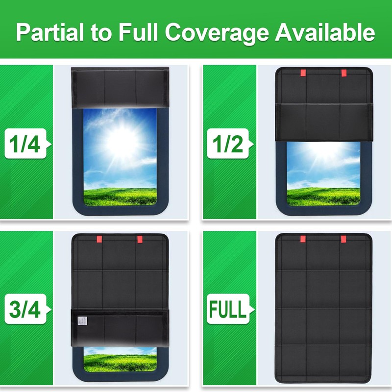 Spurtar RV Accessories Magnetic Door Window Shade Magnetic Foldable for