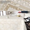 ANRO Moderna Oilcloth Tablecloth Wax Tablecloth Washable Garden Tablecloth Round