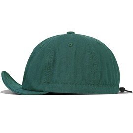 Croogo Men's Short Brim Baseball Cap, Baseball Cap, Short Visor Cap, Spring, Summer, Autumn, Winter, Short Hat, Small, Sun Hat, Simple, Running Cap, Solid, Sports Hat, Flirty Tennis Cap, CRGD25-green
